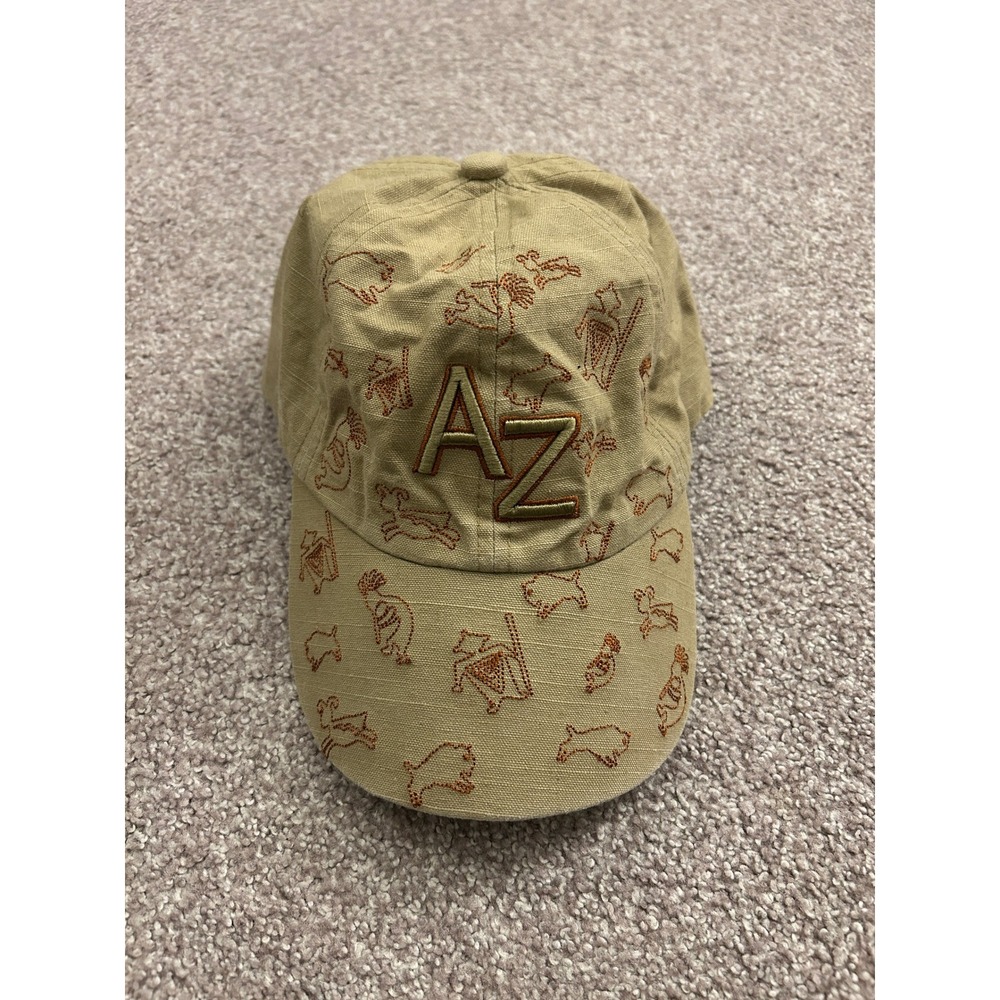 Arizona Baseball Cap Unisex OS Tan Excellent AZ Petroglyph Embroidered Hat 1912